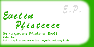 evelin pfisterer business card